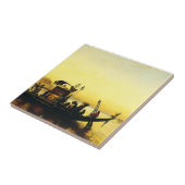 Begrafenis van een mummie op de Nijl door Frederic Tegeltje (Zijkant)