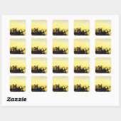 Begrafenis van een mummie op de Nijl door Frederic Vierkante Sticker (Vel)