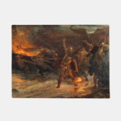 Begrafenis van een Viking (door Frank Dicksee) Deurmat (Voorkant)