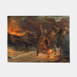 Begrafenis van een Viking (door Frank Dicksee) Deurmat