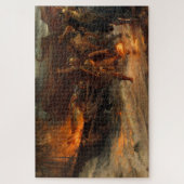 Begrafenis van een Viking (door Frank Dicksee) Legpuzzel (Verticaal)