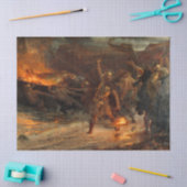 Begrafenis van een Viking (door Frank Dicksee) Tissuepapier (Craft)