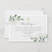 Begrafenis van Eucalyptus Sympathy Bedankkaart (Voorkant)