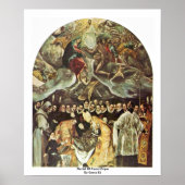 begrafenis van graaf Orgaz door Greco El Poster (Voorkant)