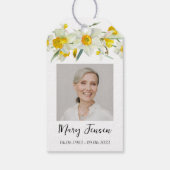 begrafenis van het doffodil-zaadpakket cadeaulabel (Achterkant)