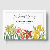 Begrafenis van Loved One Waterverf Spring Bloom Gastenboek (Voorkant)