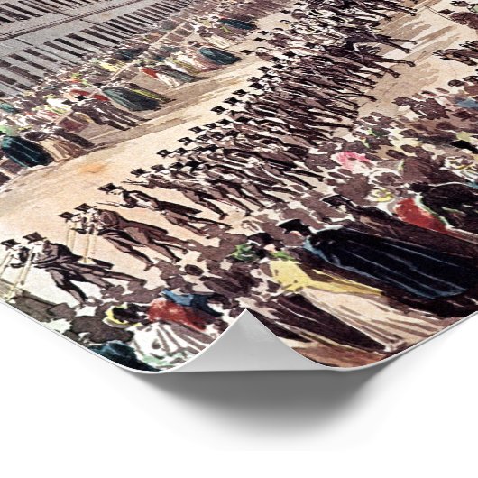 Begrafenis van Ludwig van Beethoven in Wenen Poster (Hoek)