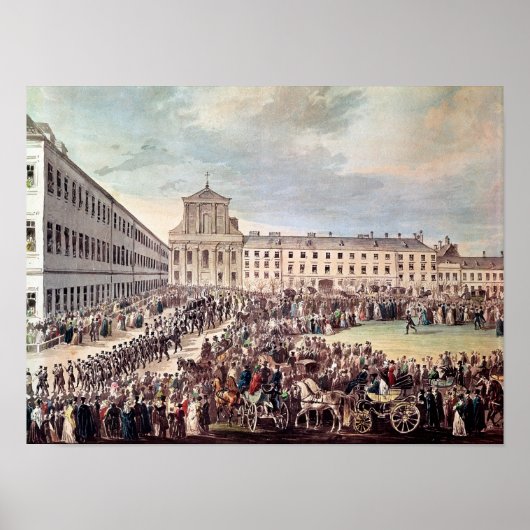 Begrafenis van Ludwig van Beethoven in Wenen Poster (Voorkant)