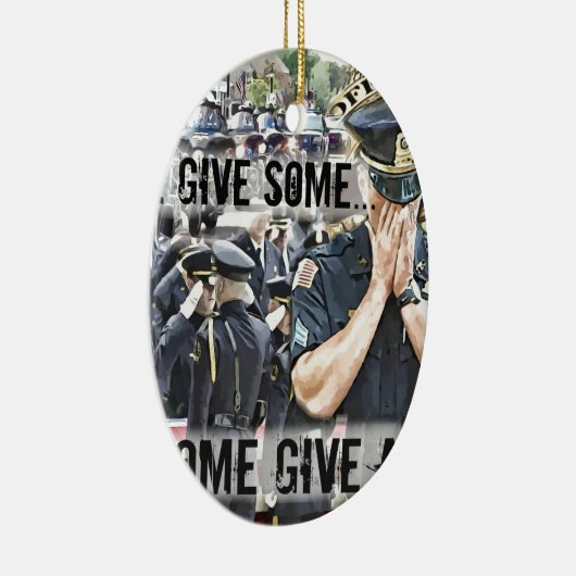 begrafenis van politie keramisch ornament (Rechts)