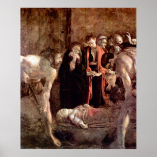 begrafenis van Saint Lucia door Caravaggio Poster