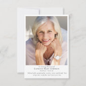 Begrafenis van sympathie met bloemenfoto bedankkaart (Voorkant)