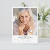 Begrafenis van sympathie met bloemenfoto bedankkaart (Staand voorkant)
