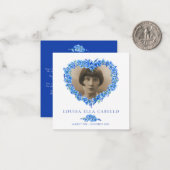 Begrafenis vergeet-me-nots ze is weg gedicht blauw notitiekaartje (Voorkant / Achterkant in situ)