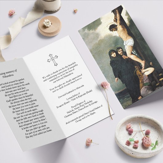 Begrafenis verlies kruisiging gebed sympathie kaar kaart