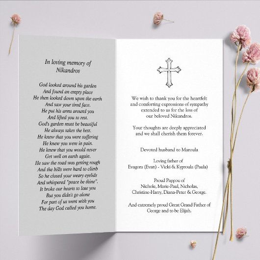 Begrafenis verlies kruisiging gebed sympathie kaar kaart