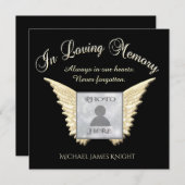 begrafenis/viering van een levenslange kennisgevin kaart (Voorkant / Achterkant)