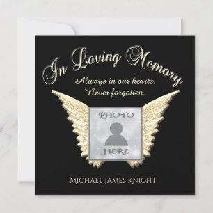 begrafenis/viering van een levenslange kennisgevin kaart