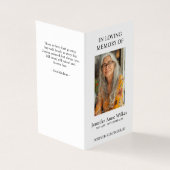 Begrafenis viering van het leven Dank u Kaart (Buitenkant)