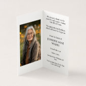 Begrafenis viering van het leven Dank u Kaart (Binnen)