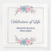 Begrafenis Viering van het leven Floral Servet (Voorkant)