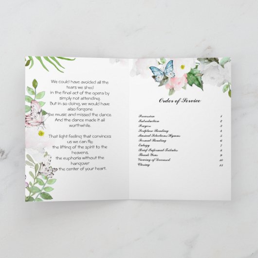 begrafenis/viering van het leven/herdenkingsprogra programma (Binnen)