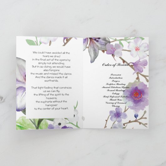 begrafenis/viering van het leven/herdenkingsprogra programma (Binnen)