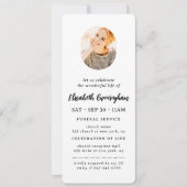 Begrafenis viering van het leven minimalistische f kaart (Voorkant)