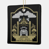 Begrafenis voor een boer keramisch ornament (Links)