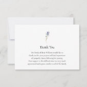 Begrafenis Waterverf Floral Dank u opmerking Kaart (Voorkant)