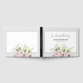 Begrafenis Waterverf Witte Calla Lily Rozen Gastenboek (Volledig)