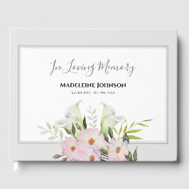 Begrafenis Waterverf Witte Calla Lily Rozen Gastenboek