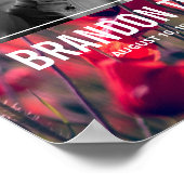 Begrafenis Welkomstbord Poppy Foto Memorial Poster (Hoek)