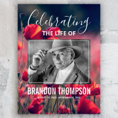 Begrafenis Welkomstbord Poppy Foto Memorial Poster