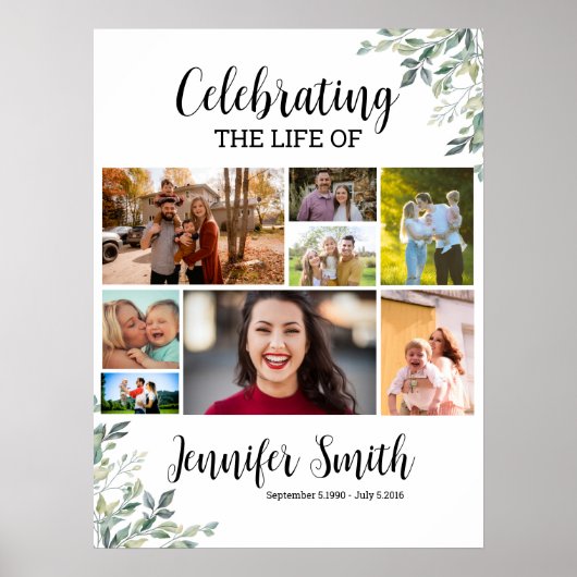 Begrafenis Welkomstbord Sjabloon Poster (Voorkant)