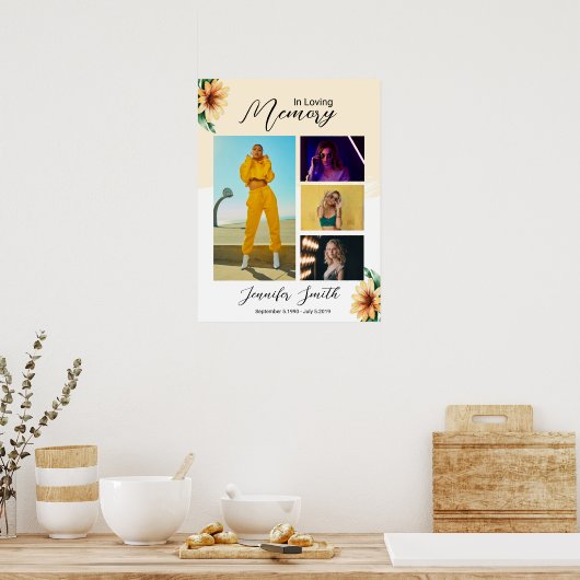 Begrafenis Welkomstbord Sjabloon Poster (Keuken)