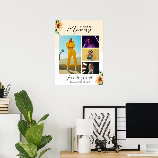 Begrafenis Welkomstbord Sjabloon Poster (Thuiskantoor)