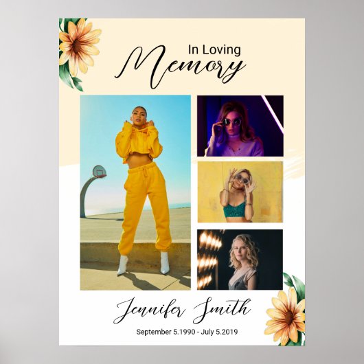 Begrafenis Welkomstbord Sjabloon Poster (Voorkant)