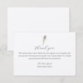 Begrafenis Wildflower Floral Dank u opmerking Kaar Bedankkaart (Voorkant / Achterkant)