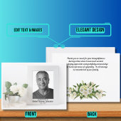 Begrafenis Witte Bloem en Foto Sympathie Bedankkaart