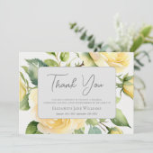 Begrafenis Yellow Rose Bedankkaart (Staand voorkant)