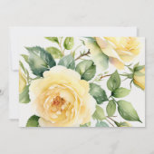 Begrafenis Yellow Rose Bedankkaart (Achterkant)