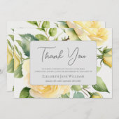 Begrafenis Yellow Rose Bedankkaart (Voorkant / Achterkant)