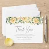 Begrafenis Yellow Rose Bedankkaart