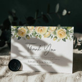 Begrafenis Yellow Rose Bedankkaart