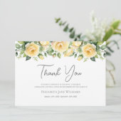 Begrafenis Yellow Rose Bedankkaart (Staand voorkant)