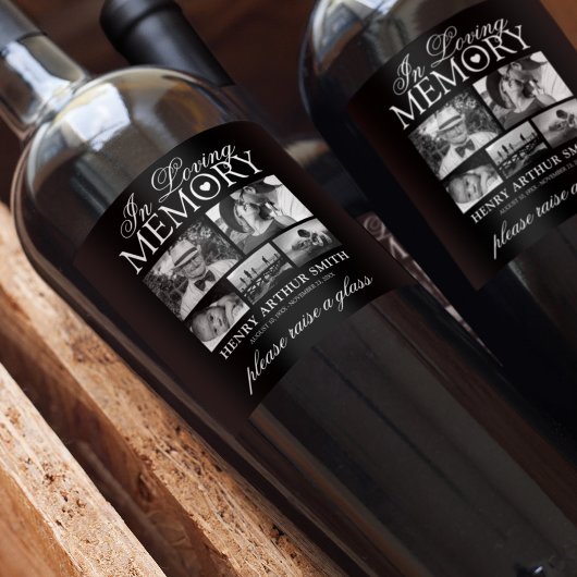 begrafenis | Zet een glazen herinnering op Wijn Etiket