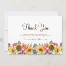 Begrafenis Zonnebloem Dank u