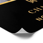 Begrafenis zwart goud foto gedenkteken welkom poster (Hoek)