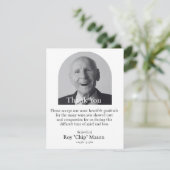 Begrafenis Zwart-wit Bedankkaart (Staand voorkant)