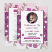 begrafenisaankondiging en uitnodiging (Voorkant / Achterkant)